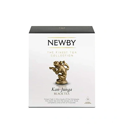 Abbildung von Newby Teas Silken Pyramiden Kan Junga Black Tea 38 g (1er Pack, insgesamt 15 Stück)