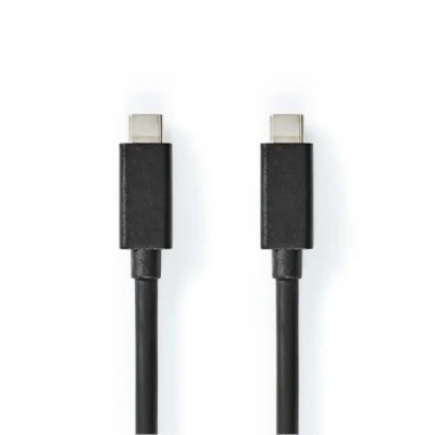 Abbildung von NEDIS USB Kabel 3.2 Gen 2x2 Typ C ™ Stecker 20 Gbps 100 W Vernickelt 2.00 m rund PVC Schwarz Plastikbeutel
