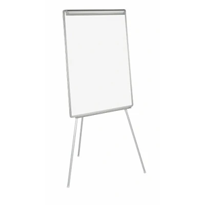 Abbildung von Bi Office Dreibein Flipchart Grau mit ausziehbaren Armen, magnetische und trocken abwischbare Oberfläche, Stifteablage