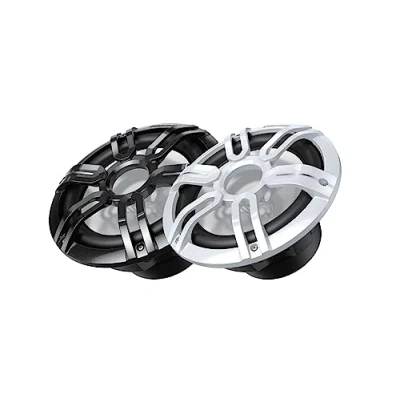 Abbildung von Pioneer TS ME100WS Marinetauglicher Subwoofer (900 W), 25 cm / 10 Zoll, Schutzart IPX7, IMPP Membran für optimalen Bass, Einbautiefe 126 mm, Gitter in Schwarz und Weiss