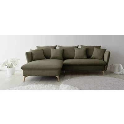 Abbildung von andas Ecksofa &quot;MERLE, 258 cm, L Form, Cord,&quot;, mit Schlaffunktion, Liegefläche 224 x 139 cm und Bettkasten