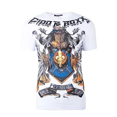 Abbildung von Cipo &amp; Baxx Print Shirt Cooles Kurzarm T BA CT743 (1 tlg) mit Hochwertigem Ritter