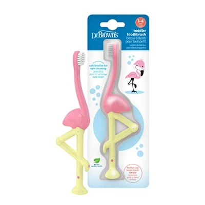 Abbildung von Dr. Brown&#039;s Flamingo Kleinkind Zahnbürste, Rosa