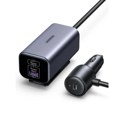 Abbildung von UGREEN 130W GaN Zigarettenanzünder USB C Auto ladegerät 4 port Verteiler zubehör kompatibel mit MacBook Pro, iPhone 16/16 Pro/16 Pro Max/15/14, iPad Galaxy S24, usw.