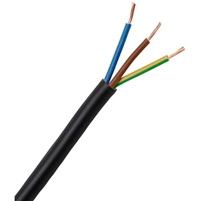 Abbildung von Kopp 152405849 Slangekabel H05VV5 F 3 x 1 mm² Sort 5 m