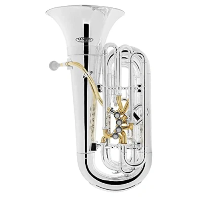 Abbildung von Classic Cantabile MardiBrass Kunststoff Bb Tuba Extrem leicht und sehr stabil Material Korpus: ABS Mundrohr Maschine aus Messing mit Gigbag &amp; Mundstück Farbe: Silber