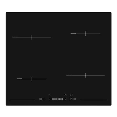 Abbildung von Sharp KH 6IX19FS0I EU Einbau Induktionskochfeld 60cm, 4 Zonen mit PowerPoost, SliderTouch, Timer, Edelstahlrahmen