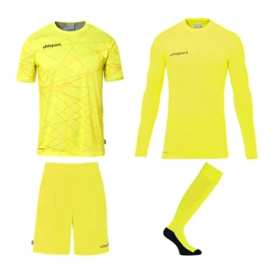 Abbildung von Prediction Torwart Set Torhüter Fußball aus Shirts, Shorts, Baselayer und Fußballsocken/Stutzen, komplette Torhüterbekleidung/Set für Erwachsene Jugendliche