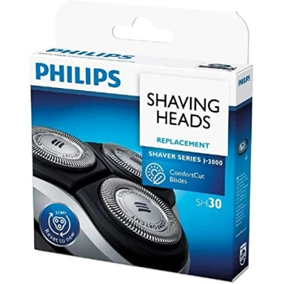 Abbildung von Philips Ersatzscherköpfe Scherkopfset SH30/50 422203626411, 3 St., für S3000 S1000 PowerTouch PT9 Rasierer