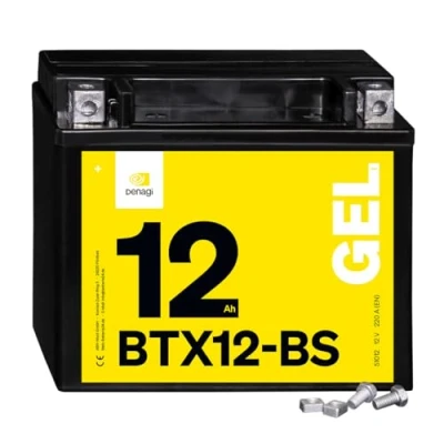 Abbildung von Denagi 51012 GEL BTX12 BS Motorradbatterie 12V 12Ah, Ersetzt YTX12 BS, wartungsfrei versiegelt vorgeladen