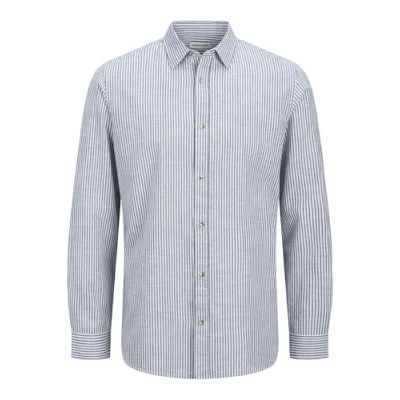 Abbildung von Jack &amp; Jones Jjesummer Hemd, Herren, Größe: Large, Infinity detail:stripe