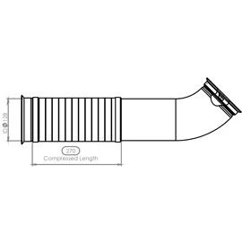 Abbildung von DINEX 21556 Abgasrohr 270, 670 hinten 128 185 Euro 4 (D4), 5 155 DAF: CF 85