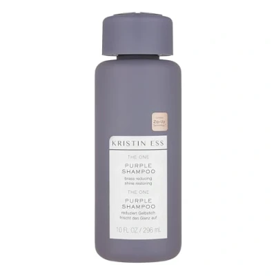 Abbildung von Kristin Ess Shampoo The One Purple Hochwertige Haarpflege mit ultra violetten Farbpigmenten Für blondes &amp; brünettes Haar, entfernt Gelb Rotstich Ohne Sulfate, Parabene Silikone 296 ml