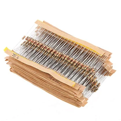Abbildung von ARCELI 60pcs 1 / 4W Ohm 1M Kohleschichtwiderstände Sortiment Kit Set 43 Werte Insgesamt Elektronische Komponenten