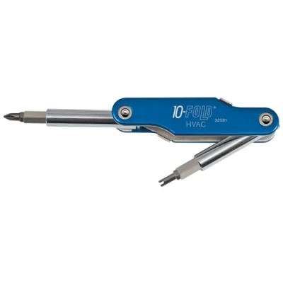 Abbildung von Klein Tools 32534 10 fach Falt Schraubendreher mit Schrader Ventilkern