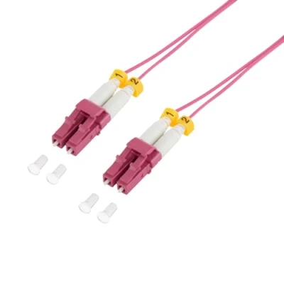 Abbildung von LogiLink FS4LC00 Extra dünnes OM4 LWL Patchkabel LC Duplex, 0,5 m