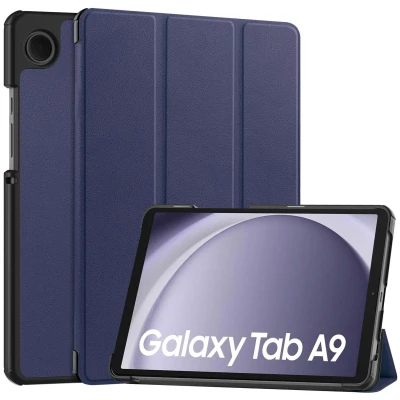 Abbildung von Trifold Klapphülle für das Samsung Galaxy Tab A9 Dunkelblau