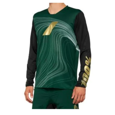 Abbildung von 100% MTB WEAR Unisex R core x Le Long Sleeve Jersey Forest Green M T Shirt, grau, L/XL