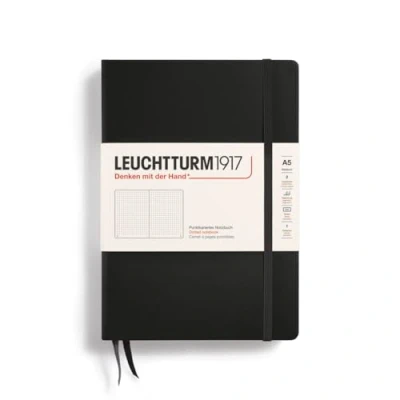 Abbildung von LEUCHTTURM1917 329398 Notizbuch Medium (A5), Hardcover, 251 nummerierte Seiten, Schwarz, dotted