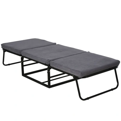 Abbildung von HOMCOM Gästebett 2 in 1 Schlafsofa auch als Hocker