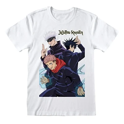 Abbildung von Henry Tiger Jujutsu Kaisen TRIO Tshirt print, Herren, Größe: Large, White