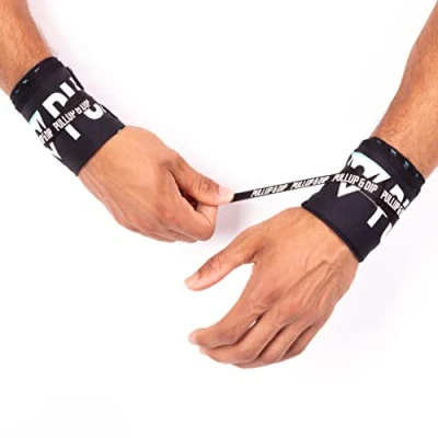 Abbildung von Pullup &amp; Dip Handgelenkbandage Calisthenics Wrist Wraps inkl. Mini Chalk