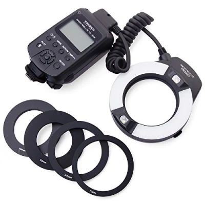 Abbildung von Yongnuo YN 14EX Macro Ring TTL Blitzlicht + Adapter für Canon DSLR 7D 6D LF464
