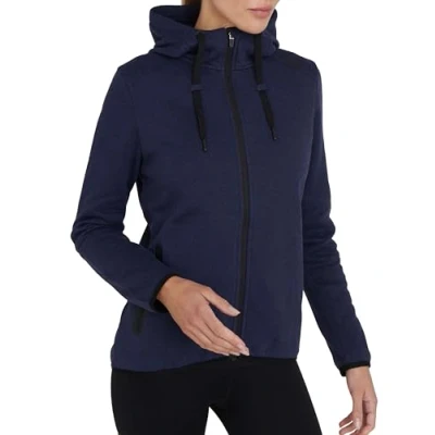 Abbildung von TCA Damen Revolution Hoodie, Sweatjacke mit Kapuze und Reißverschlusstaschen Dunkelblau, M