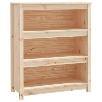 Abbildung von vidaXL Bücherregal, Bücherschrank mit viel Stauraum, Standregal für Schlafzimmer Wohnzimmer Büro, Büroregal Aufbewahrungsregal Regal, Massivholz Kiefer