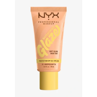 Abbildung von NYX Professional Makeup Buttermelt Glaze Foundation 01 Whipped Butta mit LSF 30 flüssige pflegender Mango und Sheabutter, ml