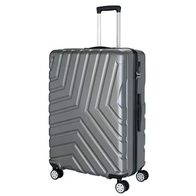 Abbildung von LAGUNA BEACH Toscana Hartschalenkoffer Größe XL in 76 x 51 31 cm (H B T) Reisekoffer mit Rollen, TSA Zahlenschloss &amp; voll versenkbarer Teleskopstange, leichtgängiger Koffer Grau
