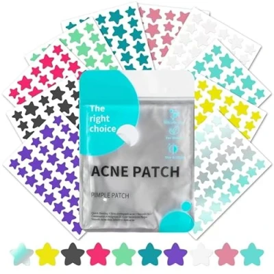 Abbildung von YSWOVUO Pimple Patches Star, 400 Stück Hydrocolloid Pickel Patches, Pflaster Mit Teebaumöl Und Salicylsäure Anti Unsichtbarer Wasserdicht Absorptions
