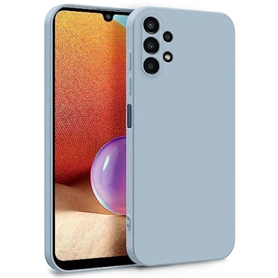 Abbildung von MyGadget Hülle für Samsung Galaxy A32 5G Zweilagige Handyhülle mit Kameraschutz Cover Innenfutter &amp; Silikon außen Hell Blau