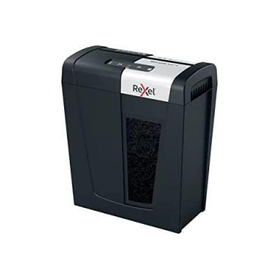 Abbildung von Rexel MC4 Whisper Shred™ Aktenvernichter, Mikroschnitt, schreddert bis zu 4 Seiten, Sicherheitsstufe P5, 14 Liter Abfallbehälter, äußerst leise und kompakt, für Hause, Secure Serie