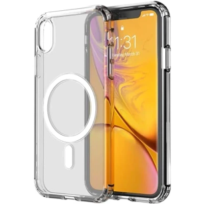 Abbildung von INF Hülle für iPhone X/XS Handyhülle Acryl mit MagSafe Ladegerät Klar/Weiß