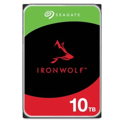 Abbildung von Seagate IronWolf 10TB, NAS interne Festplatte, 3.5 Zoll, 7200 U/Min, CMR, 256 MB Cache, SATA 6GB/s, silber, FFP, inkl. 3 Jahre Rescue Service, Modell: ST10000VN0008