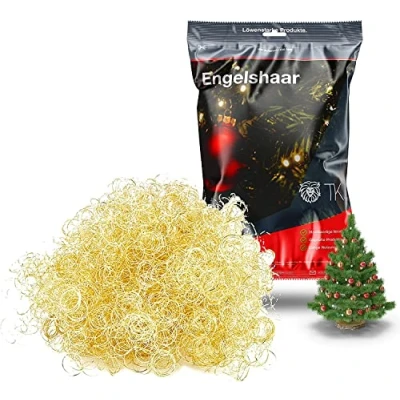 Abbildung von TK Gruppe Timo Klingler Weihnachtswunder® 10x Engelshaar Gold gelockt Lametta für Weihnachten Advent Deko Dekoration