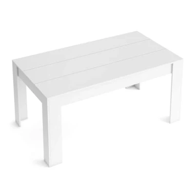 Abbildung von Skraut Home Kai Ausziehbarer Tisch bis 200 cm 76 x 140 90 Für jeden Anlass Weiß Ideal in Esszimmer oder Küche Moderner Stil Weißes Holz