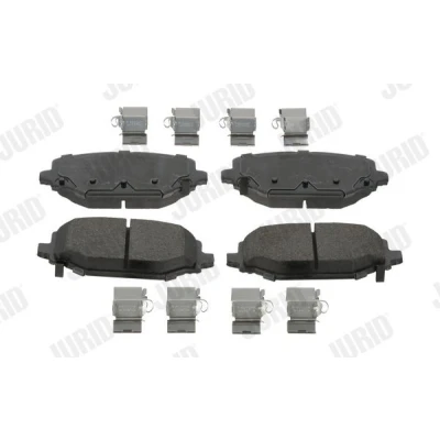 Abbildung von JURID 573412J Bremsbelagsatz mit akustischer Verschleißwarnung CHRYSLER: GRAND 5OYAGER 5, LANCIA: Voyager, FIAT: Freemont