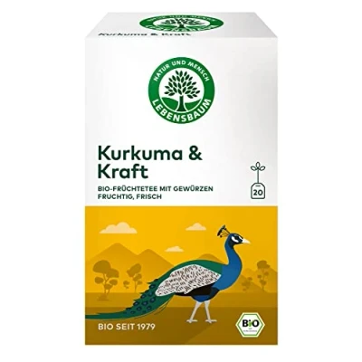 Abbildung von Lebensbaum Kurkuma &amp; Kraft, 20 Beutel x 2g Früchtetee mit Gewürzen, fruchtig erfrischender Geschmack, 100% Bio, Früchteteemischung