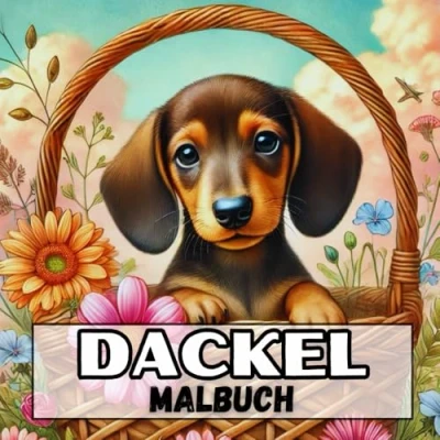 Abbildung von Dackel Malbuch: 50 süße Ausmalbilder für Kinder und Erwachsene Perfekt zum Entspannen Liebhaber!