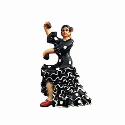 Abbildung von 3D Kühlschrankmagnet, Motiv: Flamenco Tänzerin, Souvenir, Geschenk, handgefertigt, Heim und Küchendekoration, Spanien Kühlschrank Magnet Kollektion