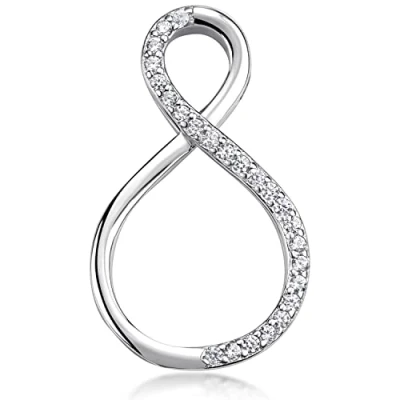 Abbildung von Materia Kettenanhänger Unendlichkeit / Infinity mit Zirkonia KA 223, aus 925 Sterling Silber, rhodiniert