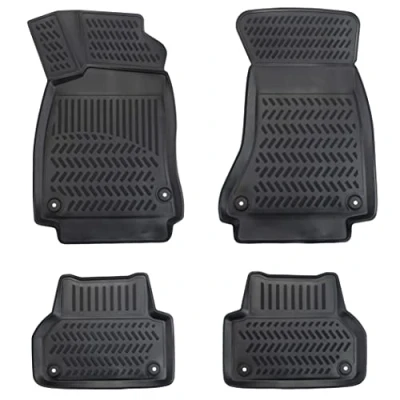 Abbildung von ELMASLINE Auto Fußmatten Gummi (4 St), für AUDI A4 (2007 2015) B8 3D Gummimatten mit extra hohem Rand mehr Schutz Passend Baujahre: , 2007 2015