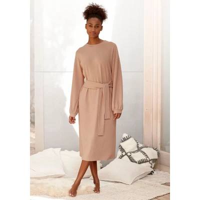 Abbildung von Lascana Nachthemd, Damen, Größe: 32/34, Taupe