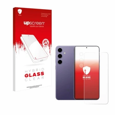 Abbildung von upscreen Schutzglas für Samsung Galaxy S24 (Display+Kamera) Schutzfolie, Glas Folie [Klar, 9H Panzerschutz, Anti Fingerprint]