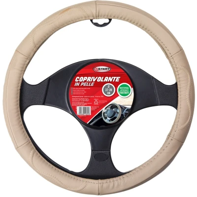 Abbildung von Lenkradhülle für Auto, beige, Leder, Erwachsene, Komfort, Sicherheit, 37