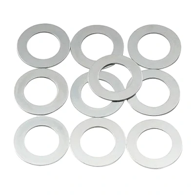 Abbildung von Musiclily Pro 3/8 Zoll Stahl Gitarren Potis Unterlegscheibe für USA Gewinde CTS und Switchcraft Klinkenbuchsen,Nickel (10 Stück)