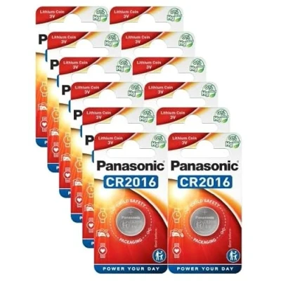 Abbildung von Panasonic CR2016 Lithium Akku, 3 V, 90 mAh, 12 Stück