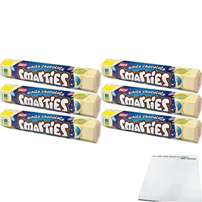 Abbildung von Smarties white chocolate Riesenrolle 6er Pack (6x120g Packung) + usy Block